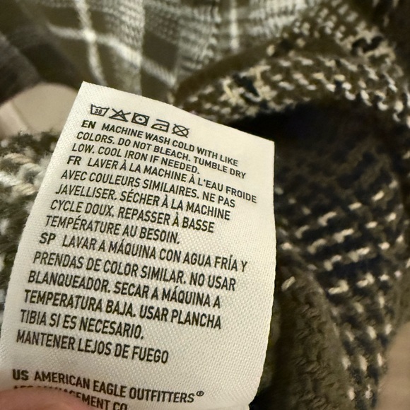 American Eagle Men’s Plaid Hooded Shirt Jacket XL - Picture 6 of 6